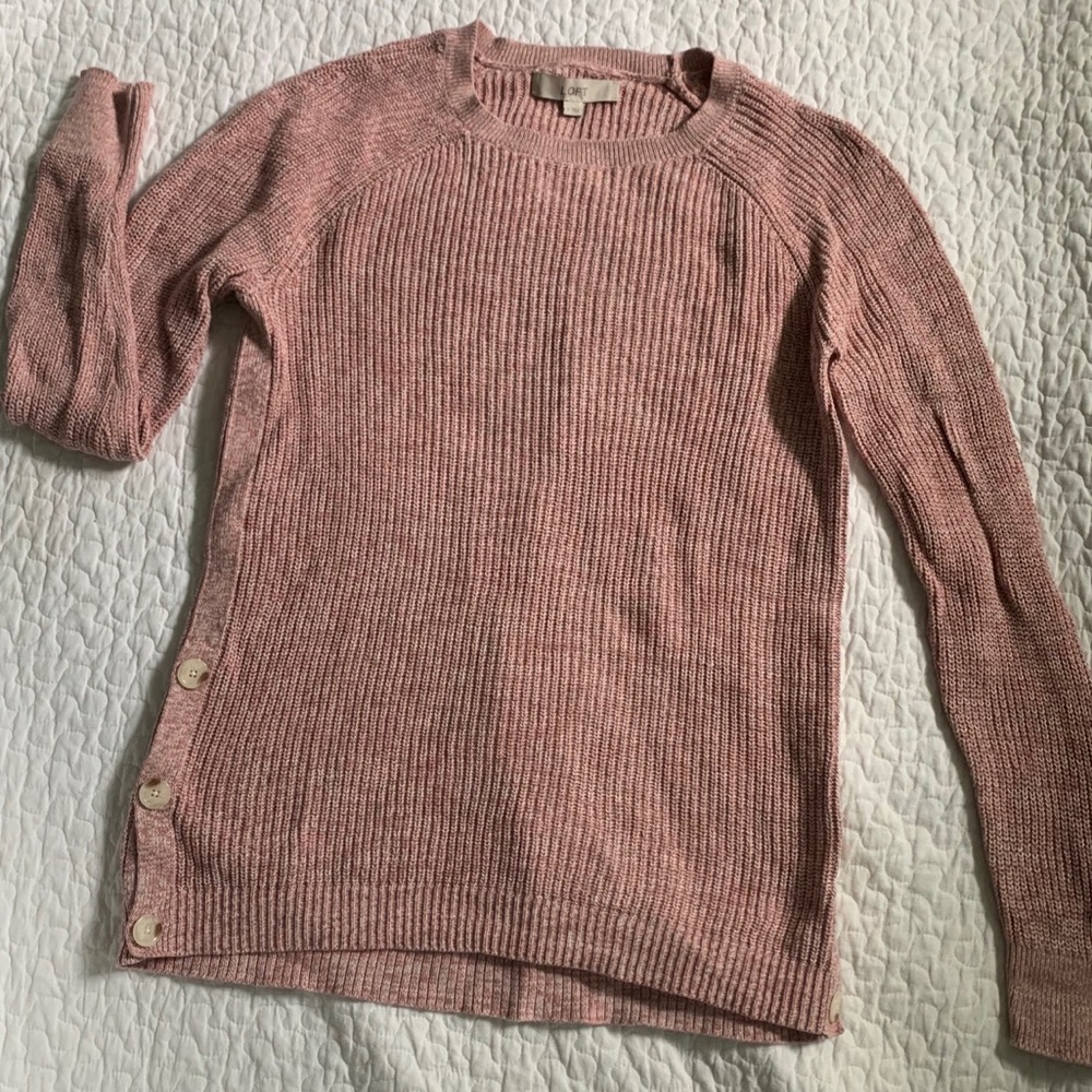 LOFT Sweater with Side Button Detail